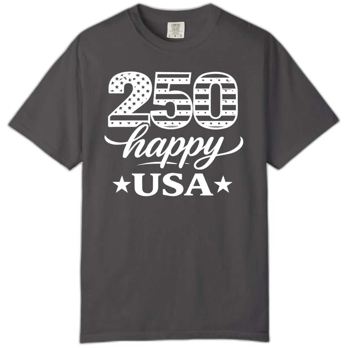 America's 250th Happy USA Celebration Comfort Color in Graphite