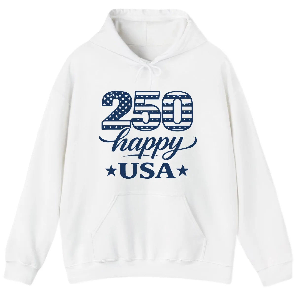 America's 250th Happy USA Celebration Hoodie in White