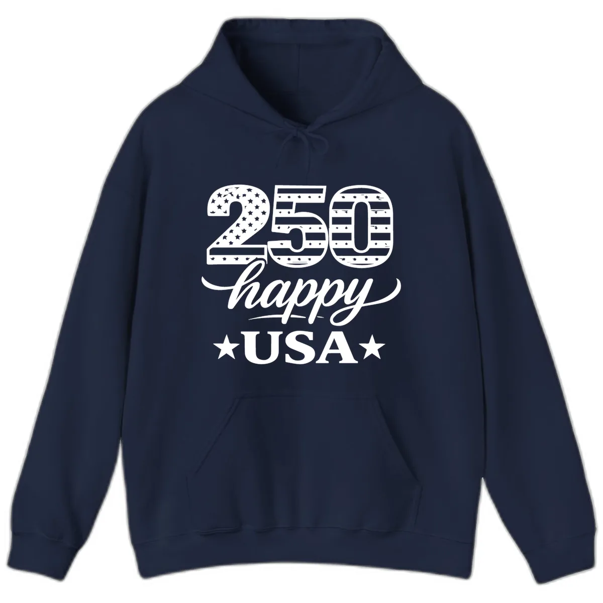 America's 250th Happy USA Celebration Hoodie in Navy