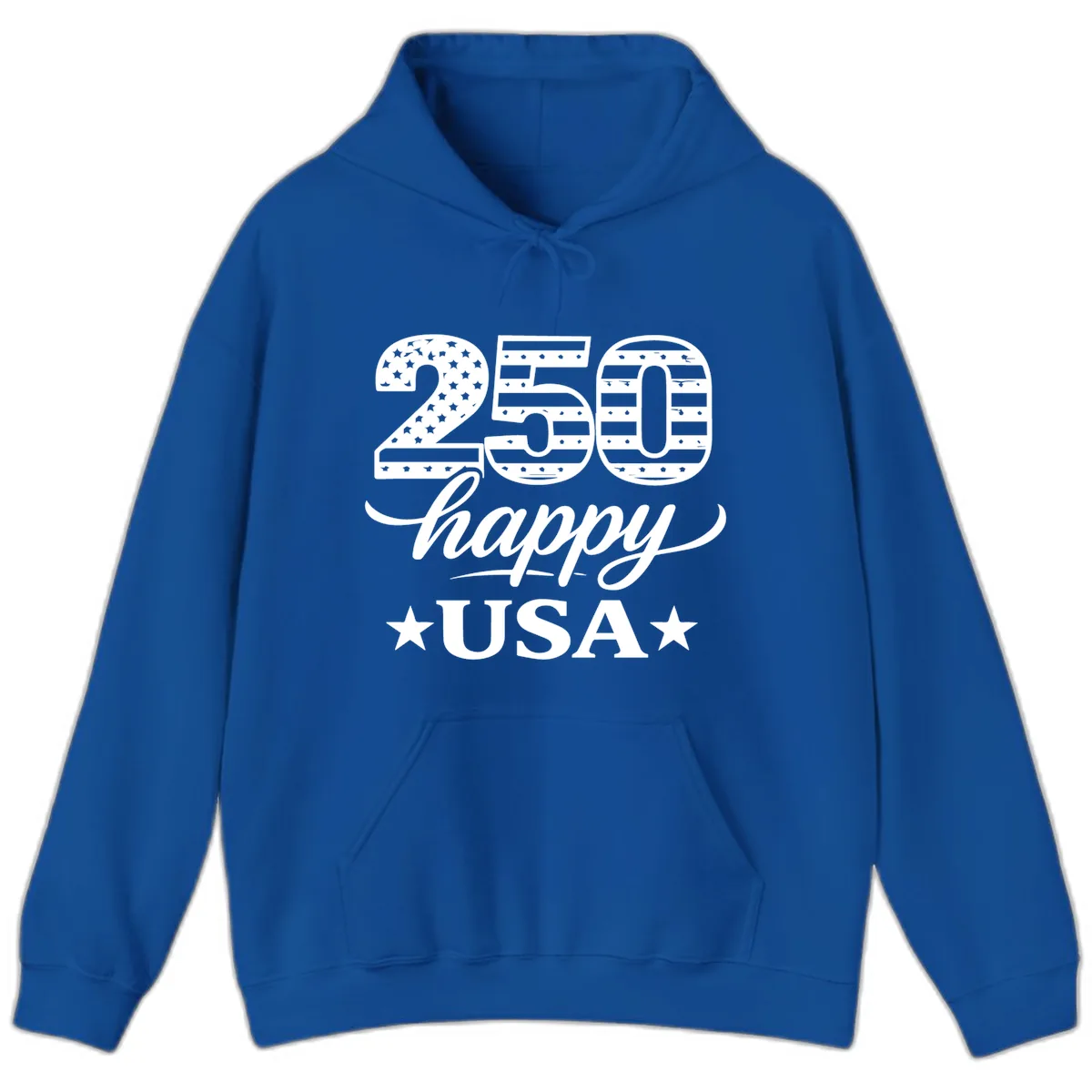 America's 250th Happy USA Celebration Hoodie in Royal