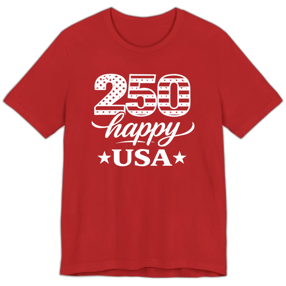 America's 250th Happy USA Celebration Premium T-Shirt in Red