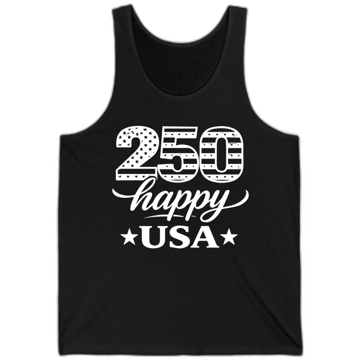 America's 250th Happy USA Celebration Tank in Black