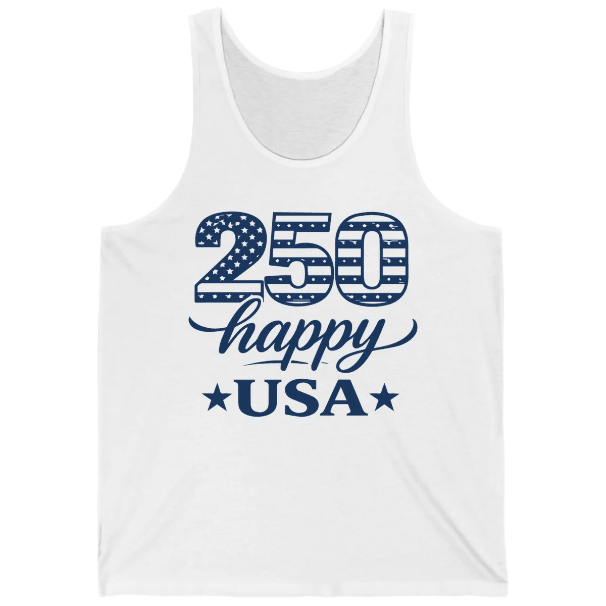 America's 250th Happy USA Celebration Tank in White
