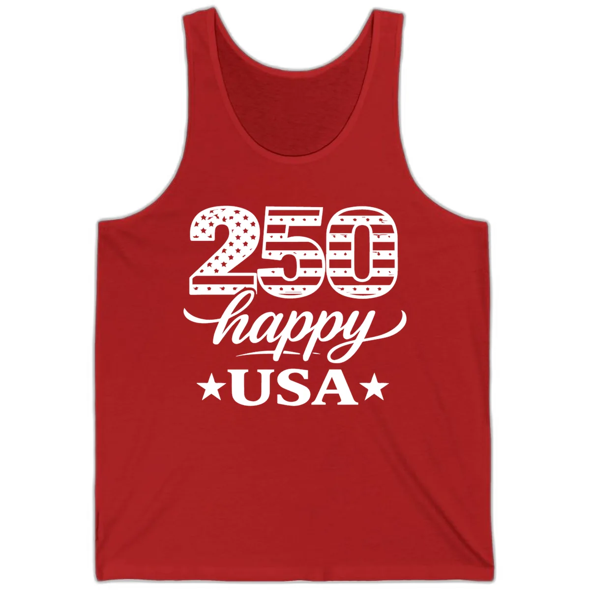 America's 250th Happy USA Celebration Tank in Red