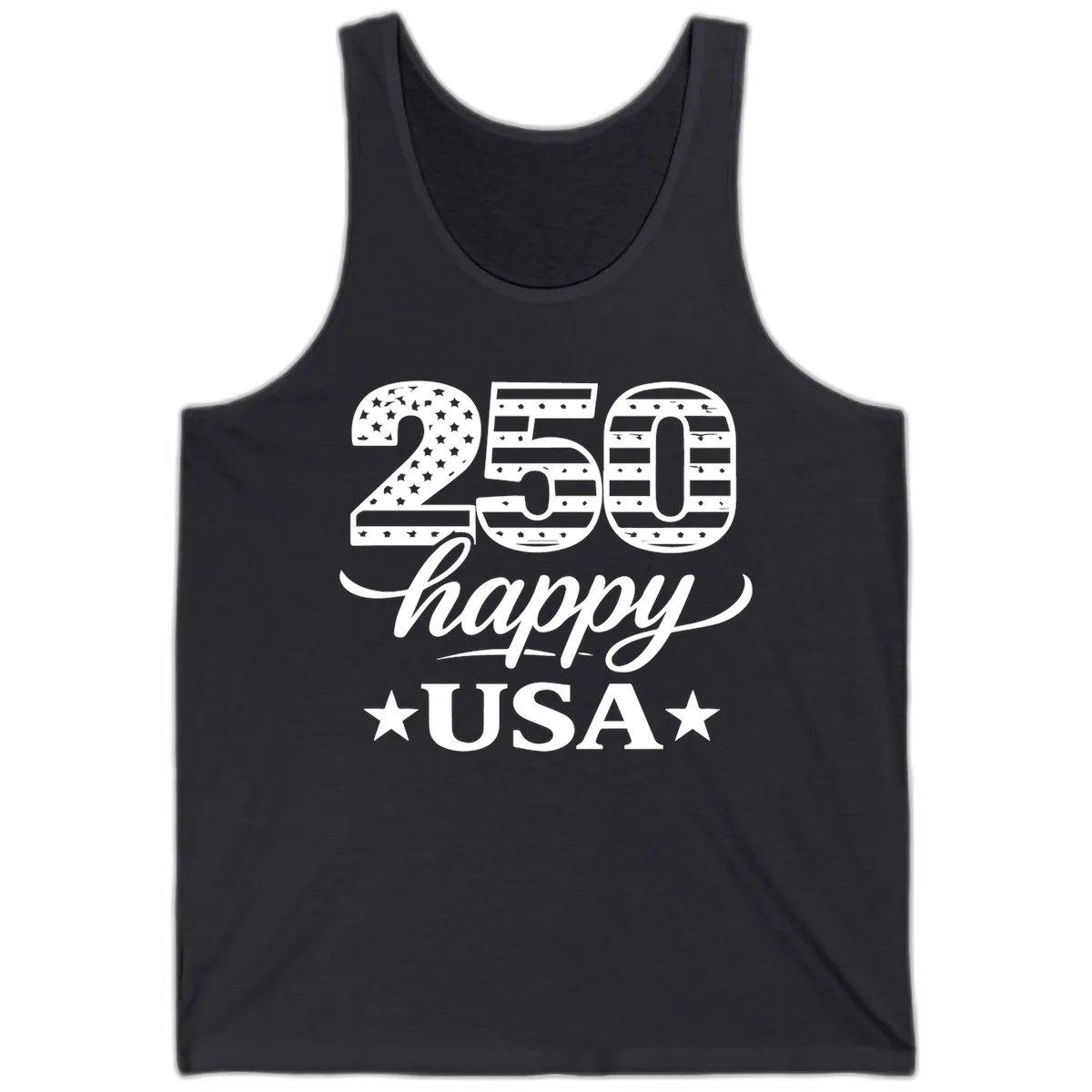 America's 250th Happy USA Celebration Tank in Dark Grey