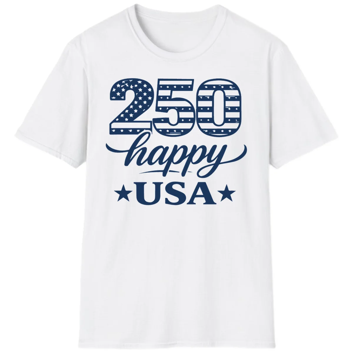 America's 250th Happy USA Celebration T-Shirt in White