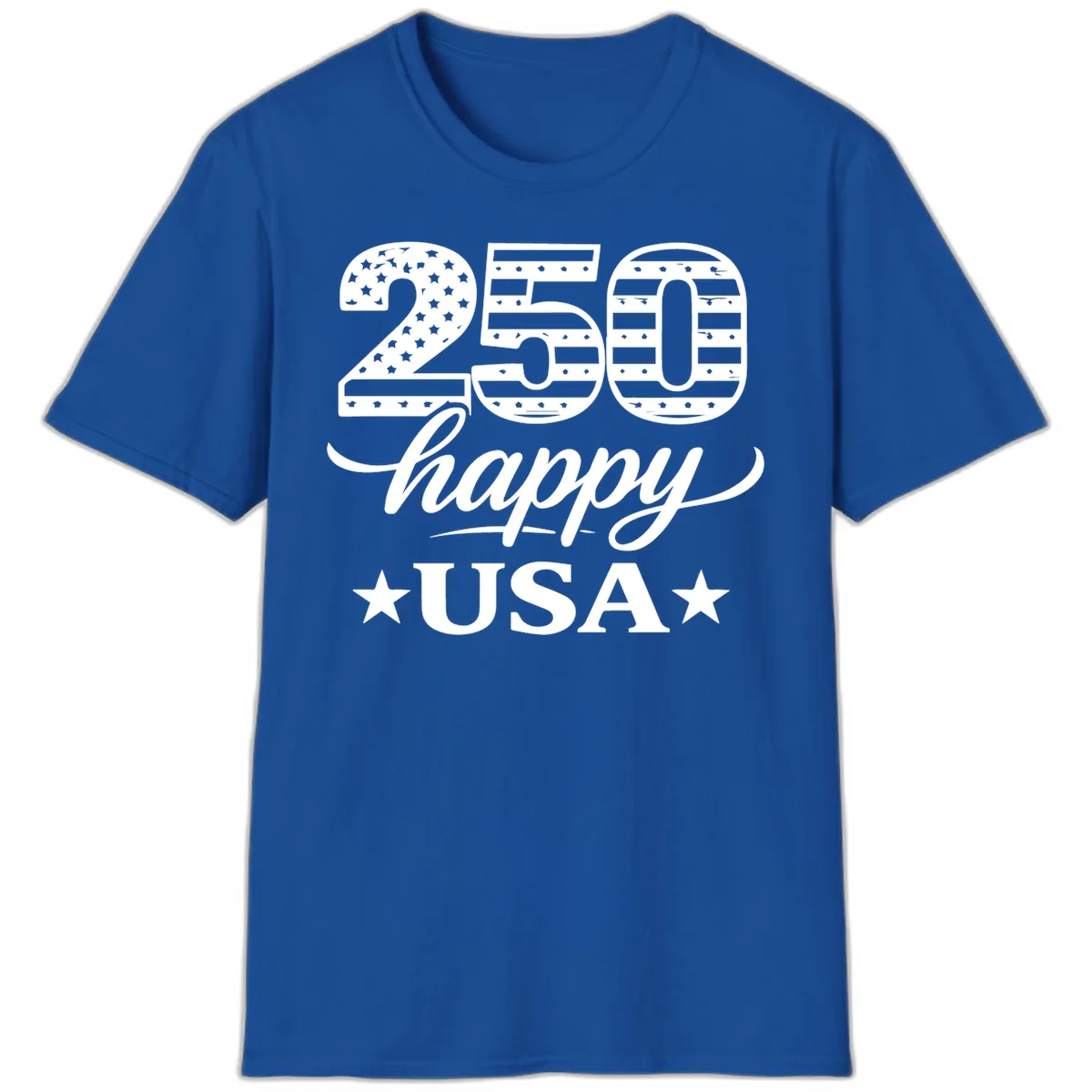 America's 250th Happy USA Celebration T-Shirt in Royal
