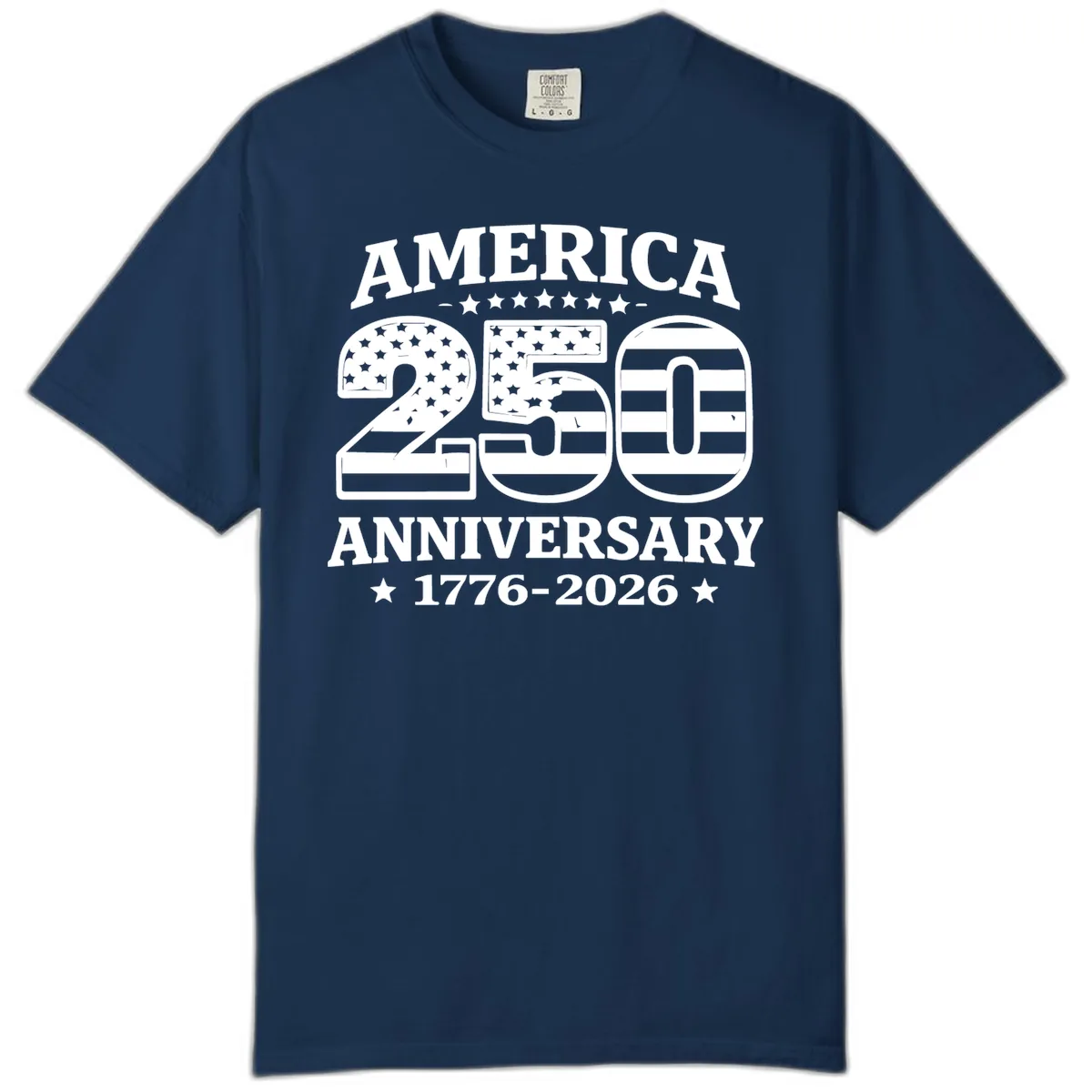 America 250th Anniversary Celebration Comfort Color in Navy