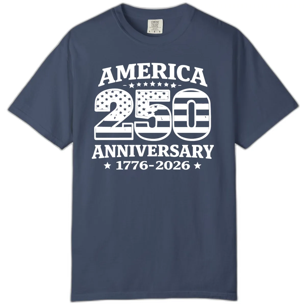 America 250th Anniversary Celebration Comfort Color in Midnight