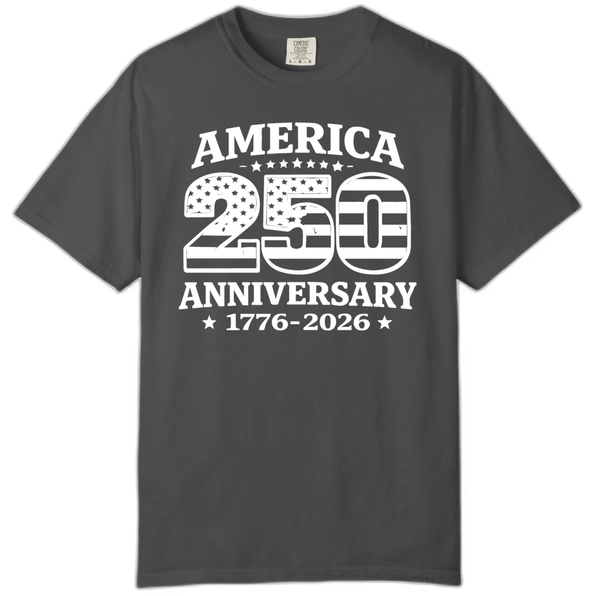 America 250th Anniversary Celebration Comfort Color in Graphite