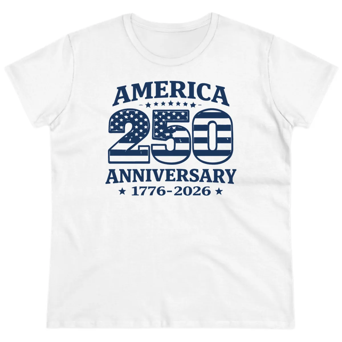 America 250th Anniversary Celebration Ladies Tee in White
