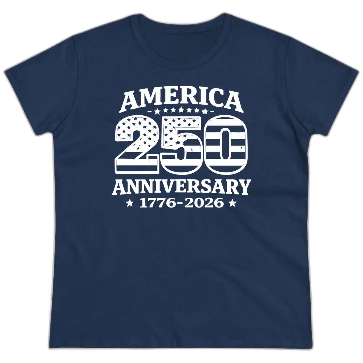 America 250th Anniversary Celebration Ladies Tee in Navy