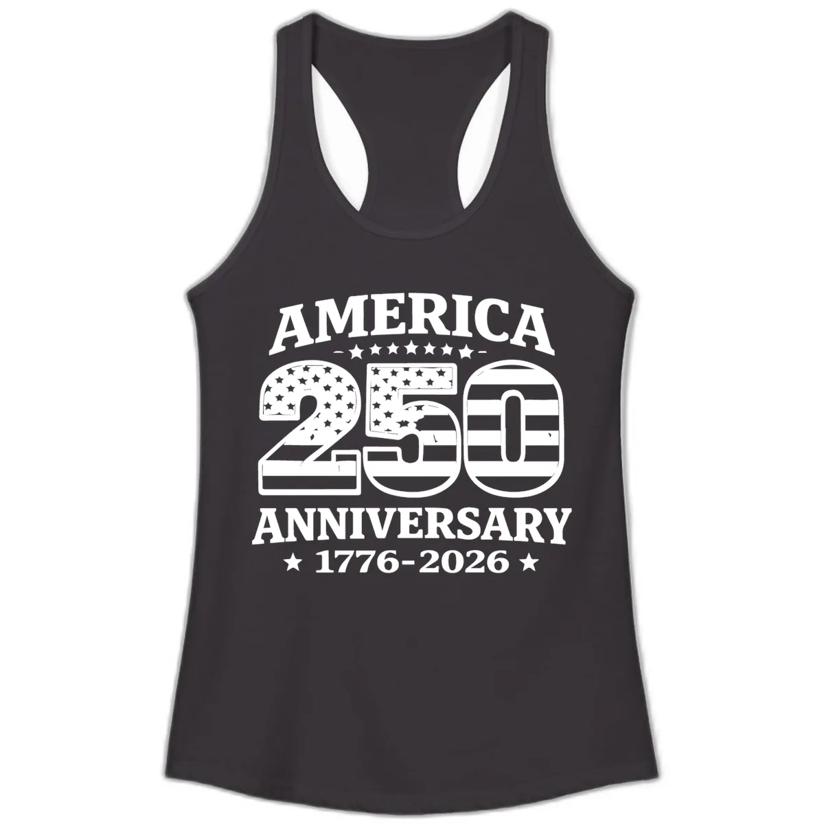 America 250th Anniversary Celebration Ladies Tank in Black