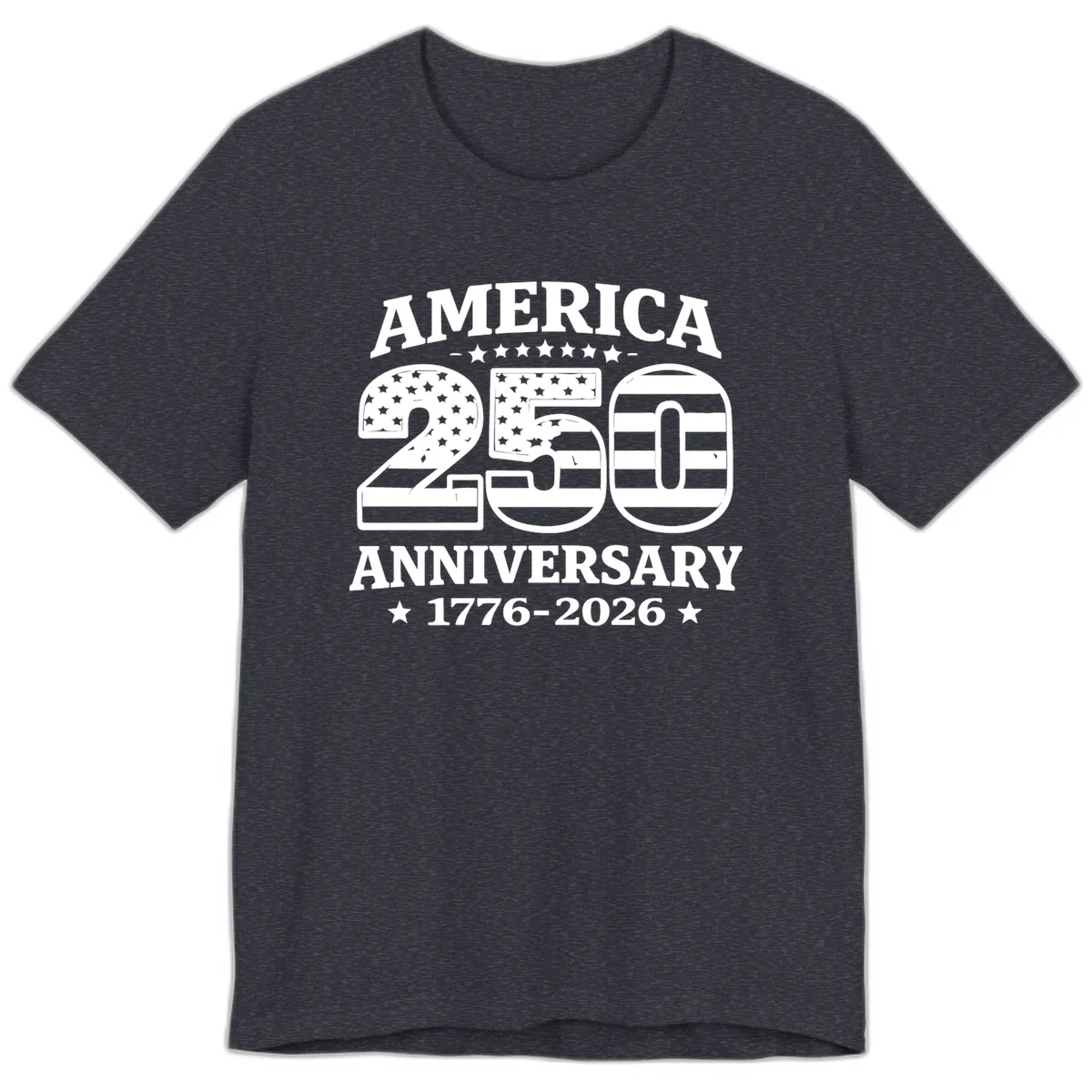 America 250th Anniversary Celebration Premium T-Shirt in Heather Navy