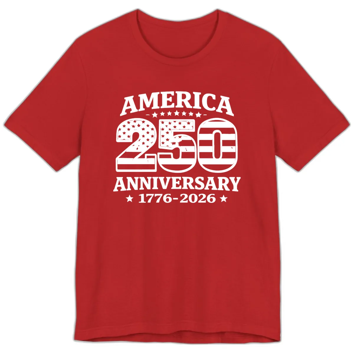 America 250th Anniversary Celebration Premium T-Shirt in Red