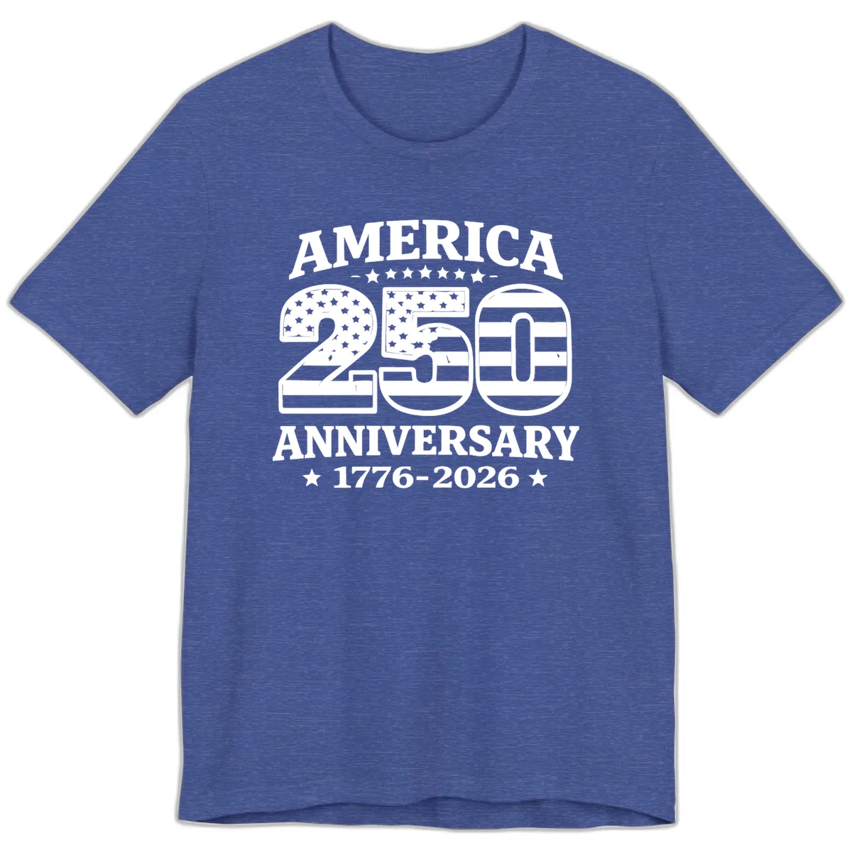 America 250th Anniversary Celebration Premium T-Shirt in Heather True Royal