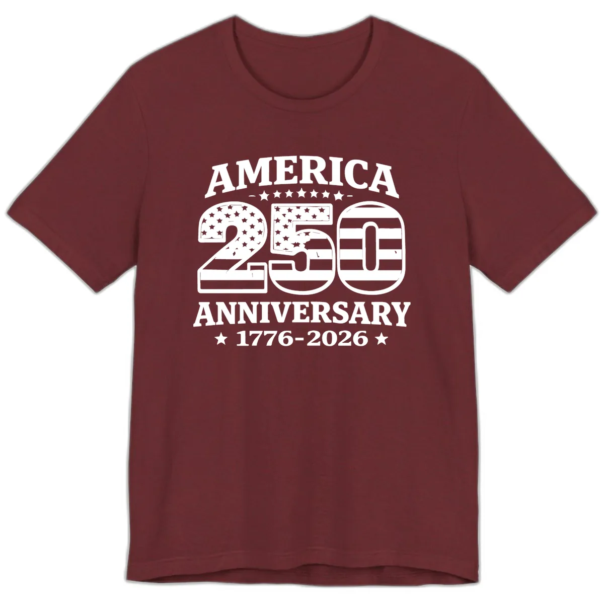 America 250th Anniversary Celebration Premium T-Shirt in Heather Cardinal