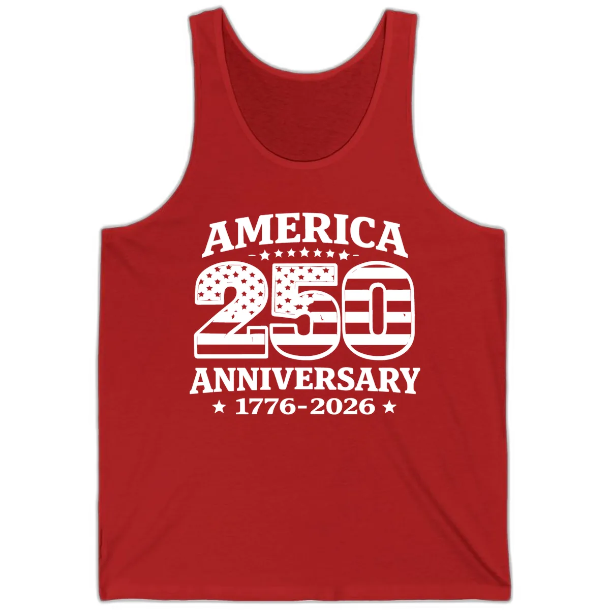 America 250th Anniversary Celebration Tank in Red