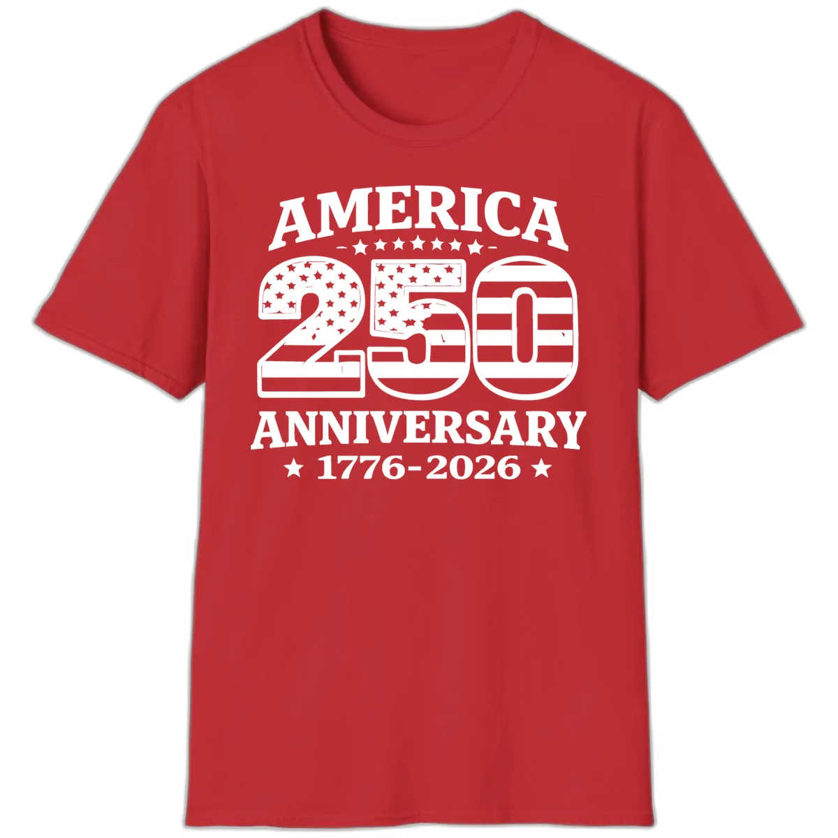 America 250th Anniversary Celebration T-Shirt in Red