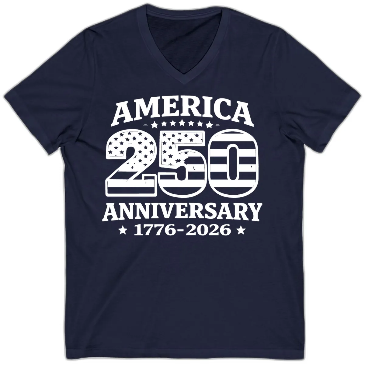 America 250th Anniversary Celebration V-Neck in Navy