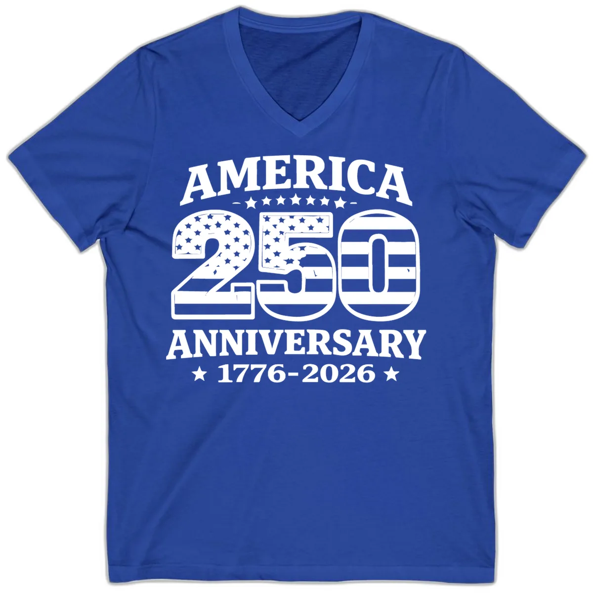 America 250th Anniversary Celebration V-Neck in True Royal