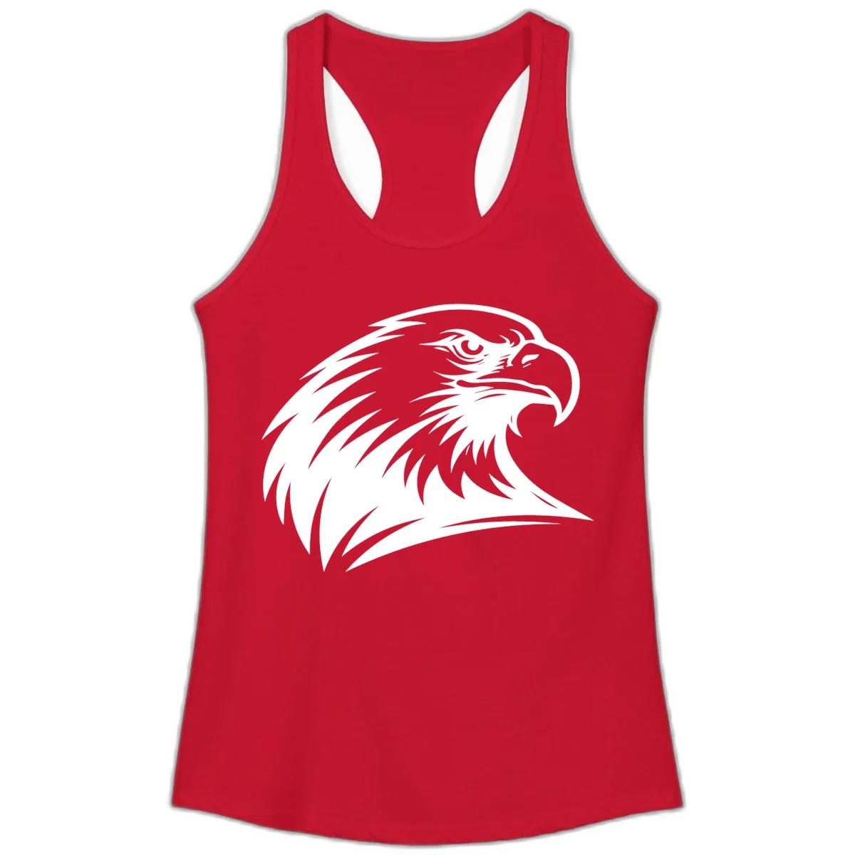 American Eagle Spirit Ladies Tank in Solid Red