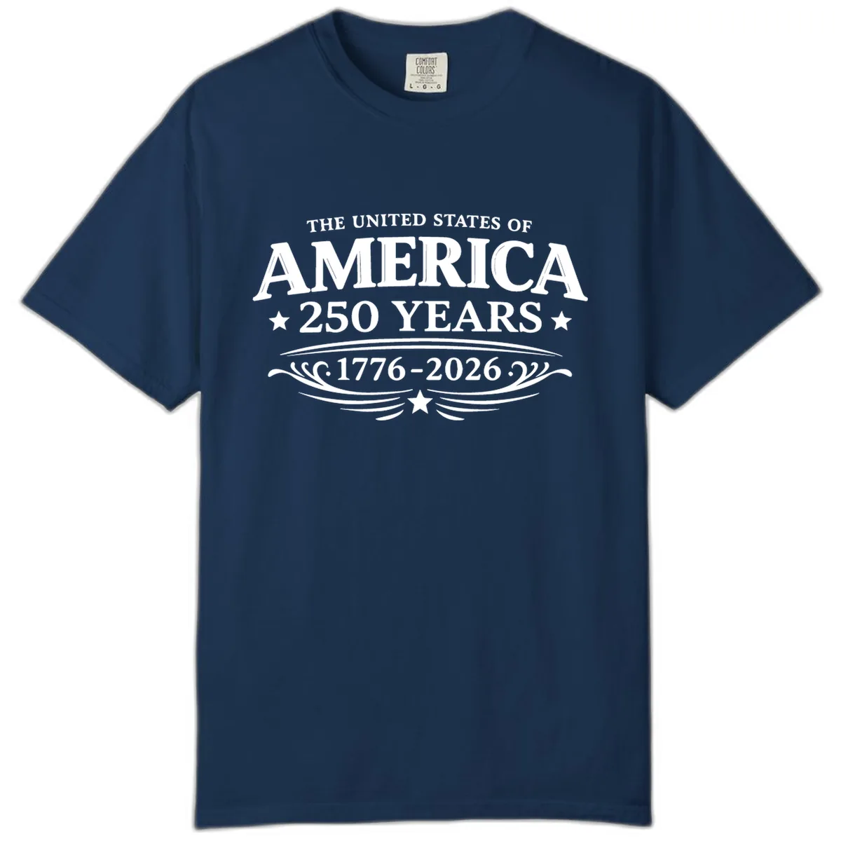 America 250 Years Celebration Design Comfort Color in Navy