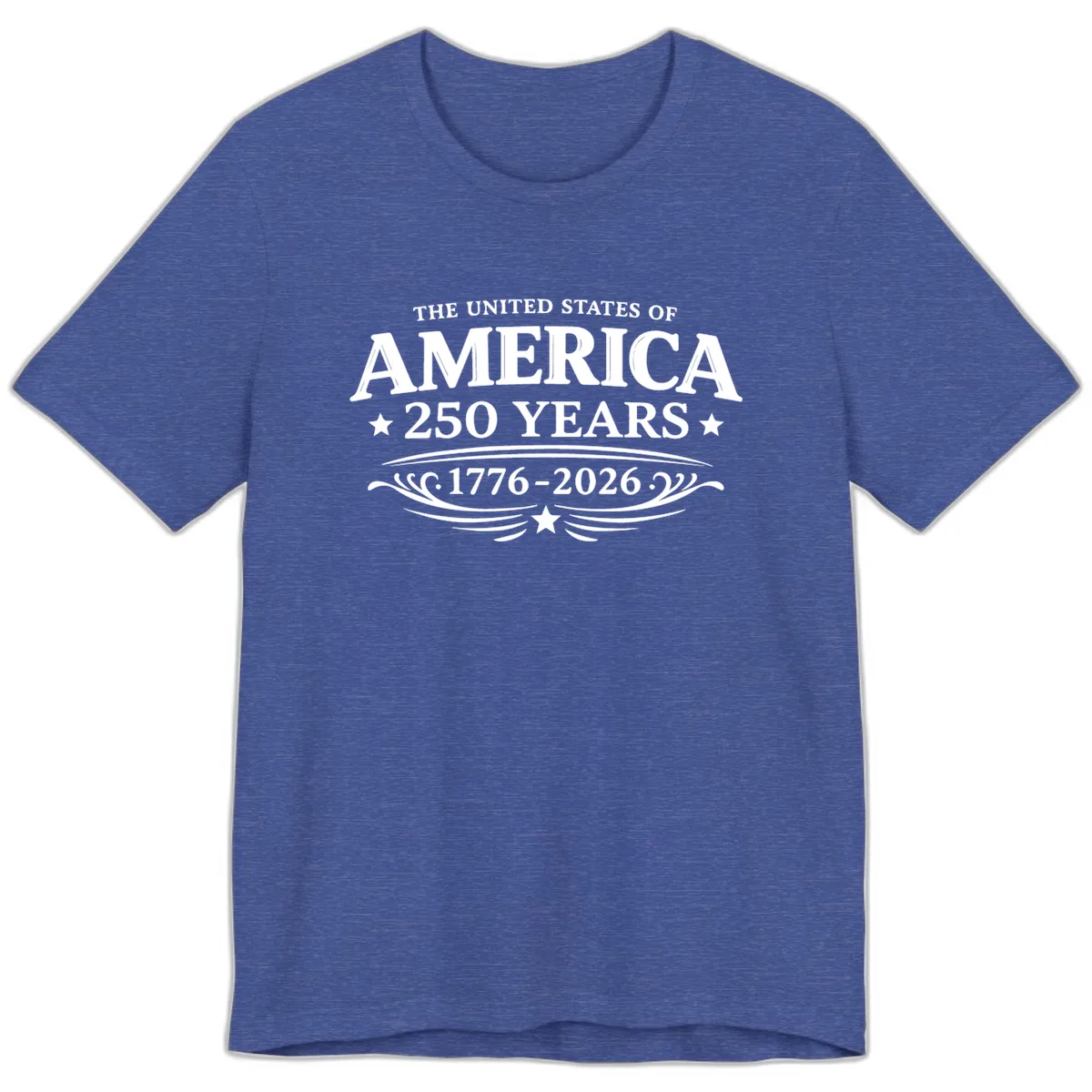 America 250 Years Celebration Design Premium T-Shirt in Heather True Royal