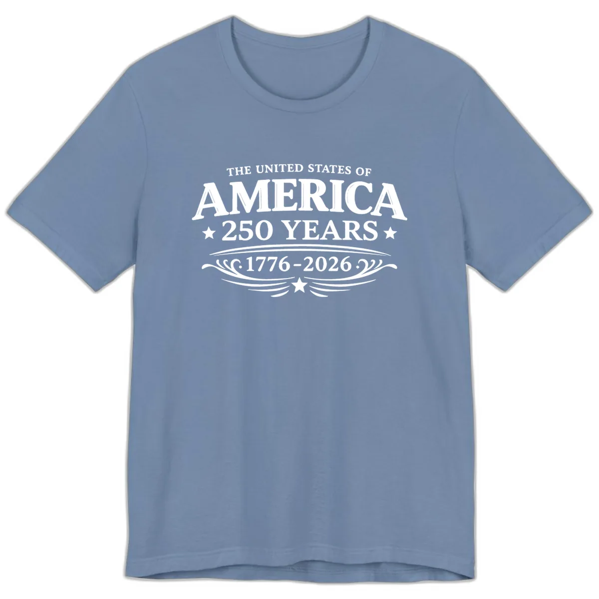 America 250 Years Celebration Design Premium T-Shirt in Steel Blue