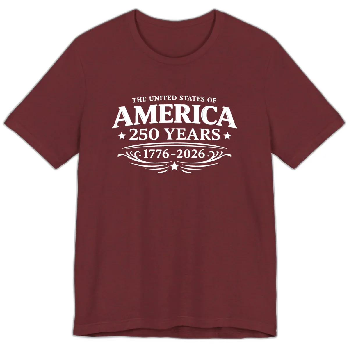 America 250 Years Celebration Design Premium T-Shirt in Heather Cardinal