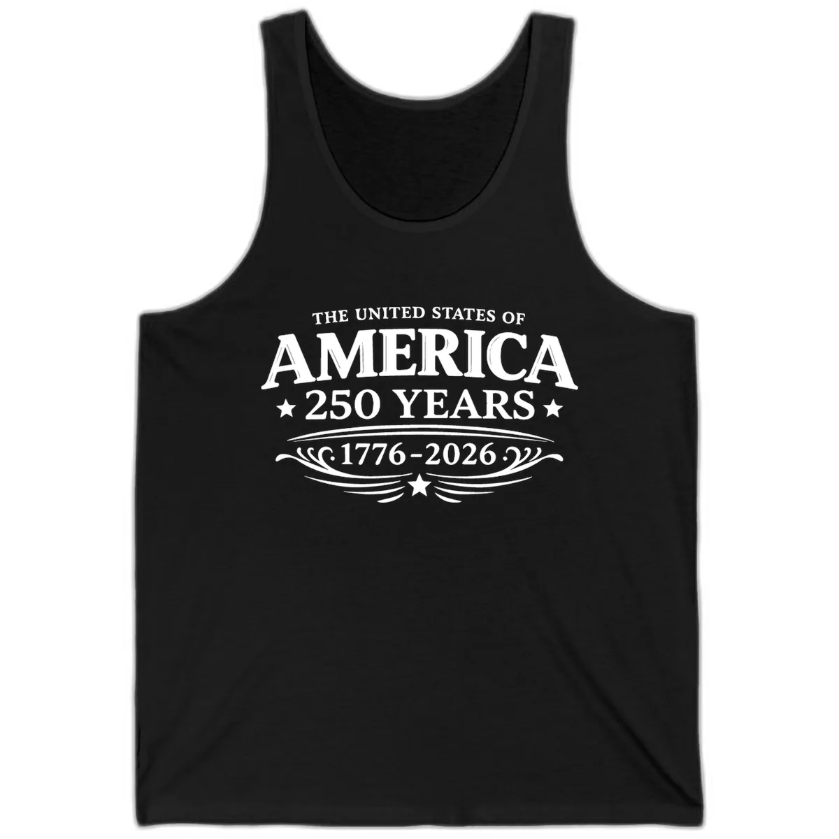 America 250 Years Celebration Design Tank in Black