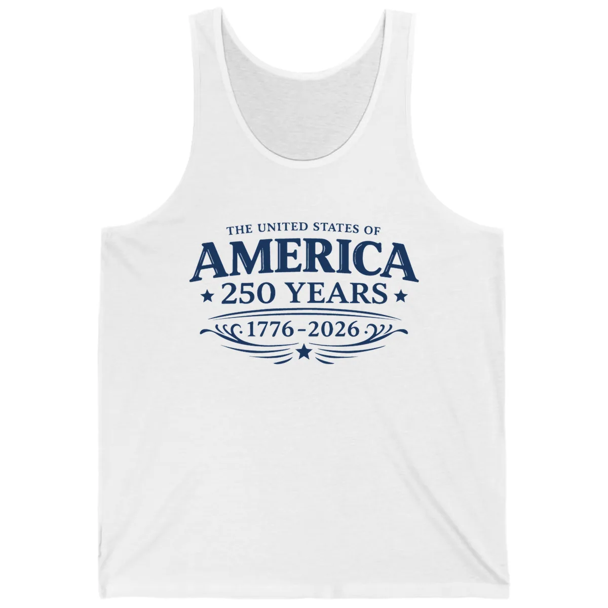 America 250 Years Celebration Design Tank in White