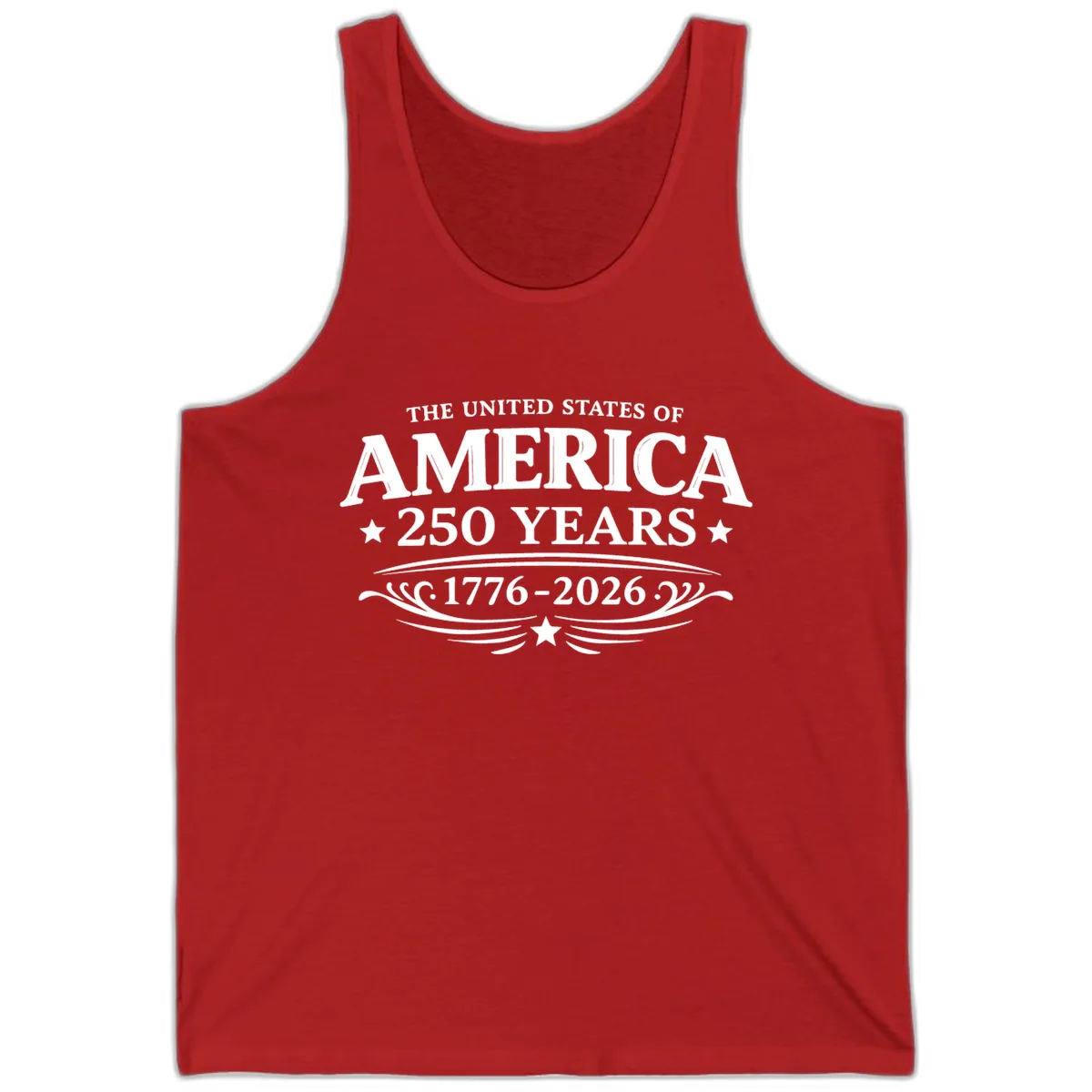 America 250 Years Celebration Design Tank in Red