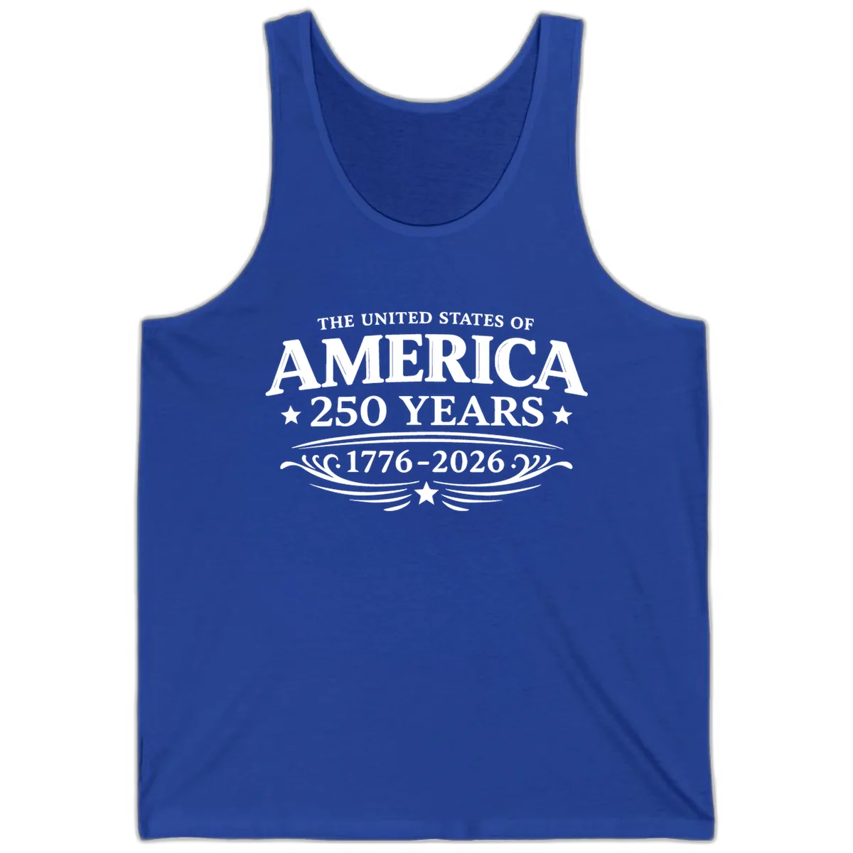 America 250 Years Celebration Design Tank in True Royal
