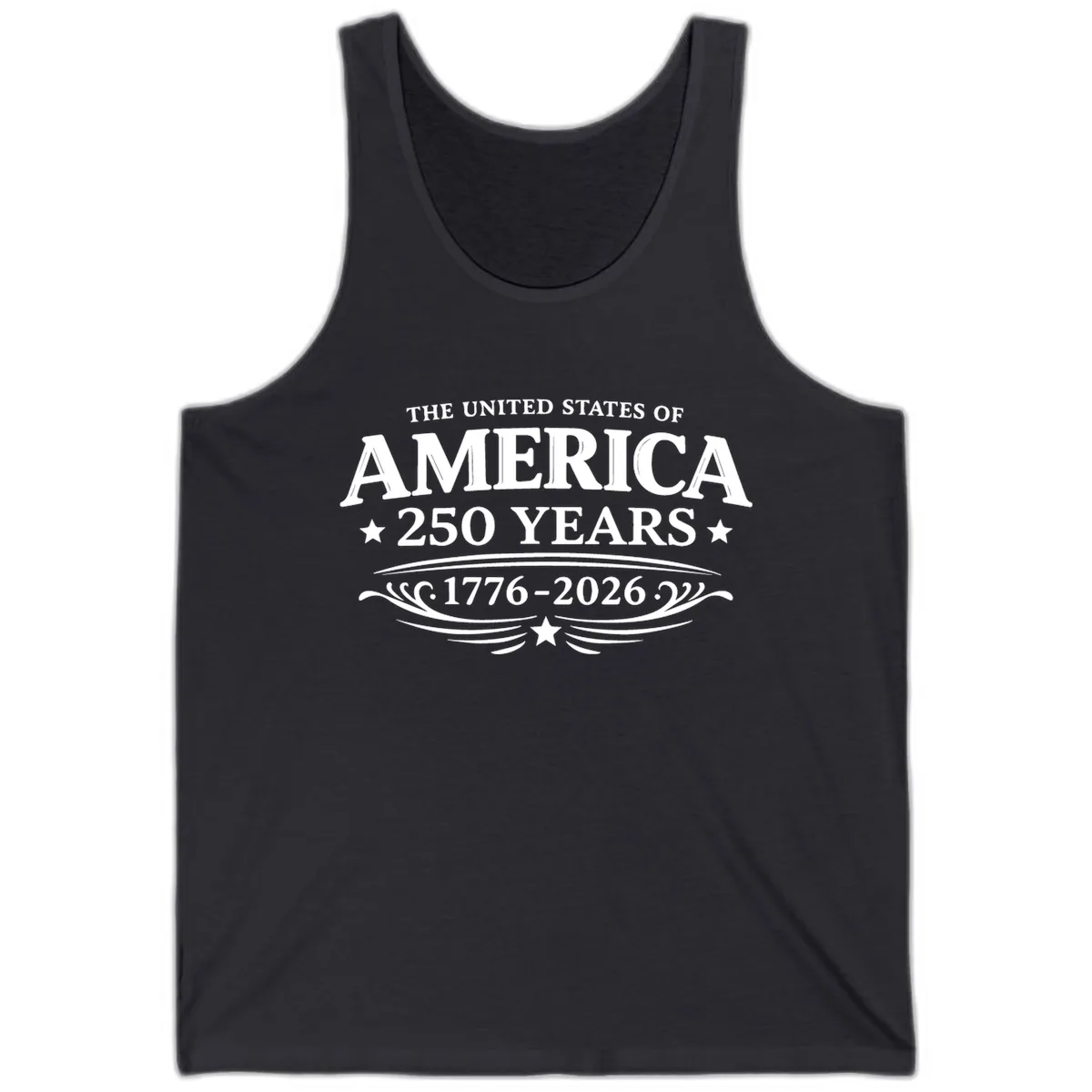 America 250 Years Celebration Design Tank in Dark Grey