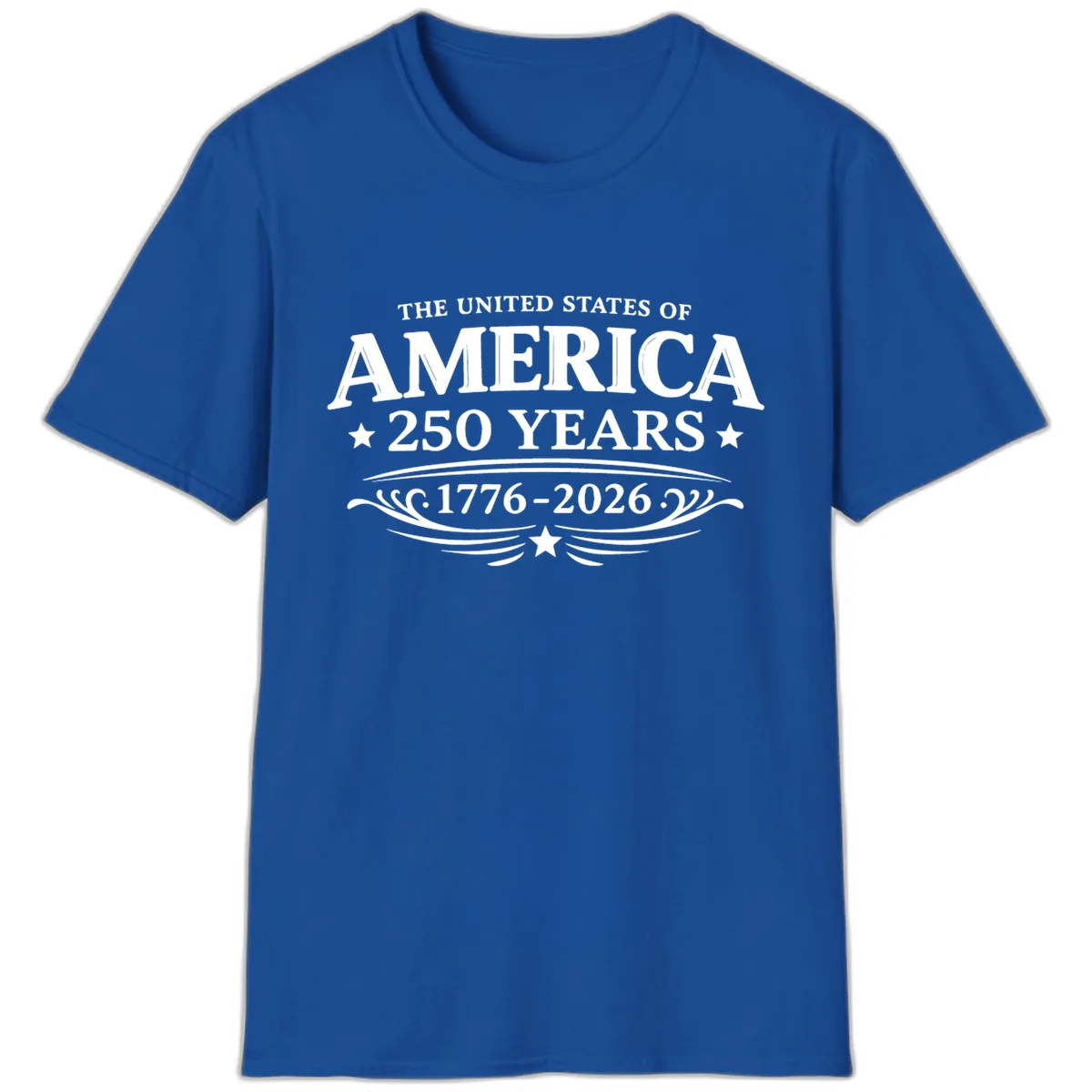 America 250 Years Celebration Design T-Shirt in Royal