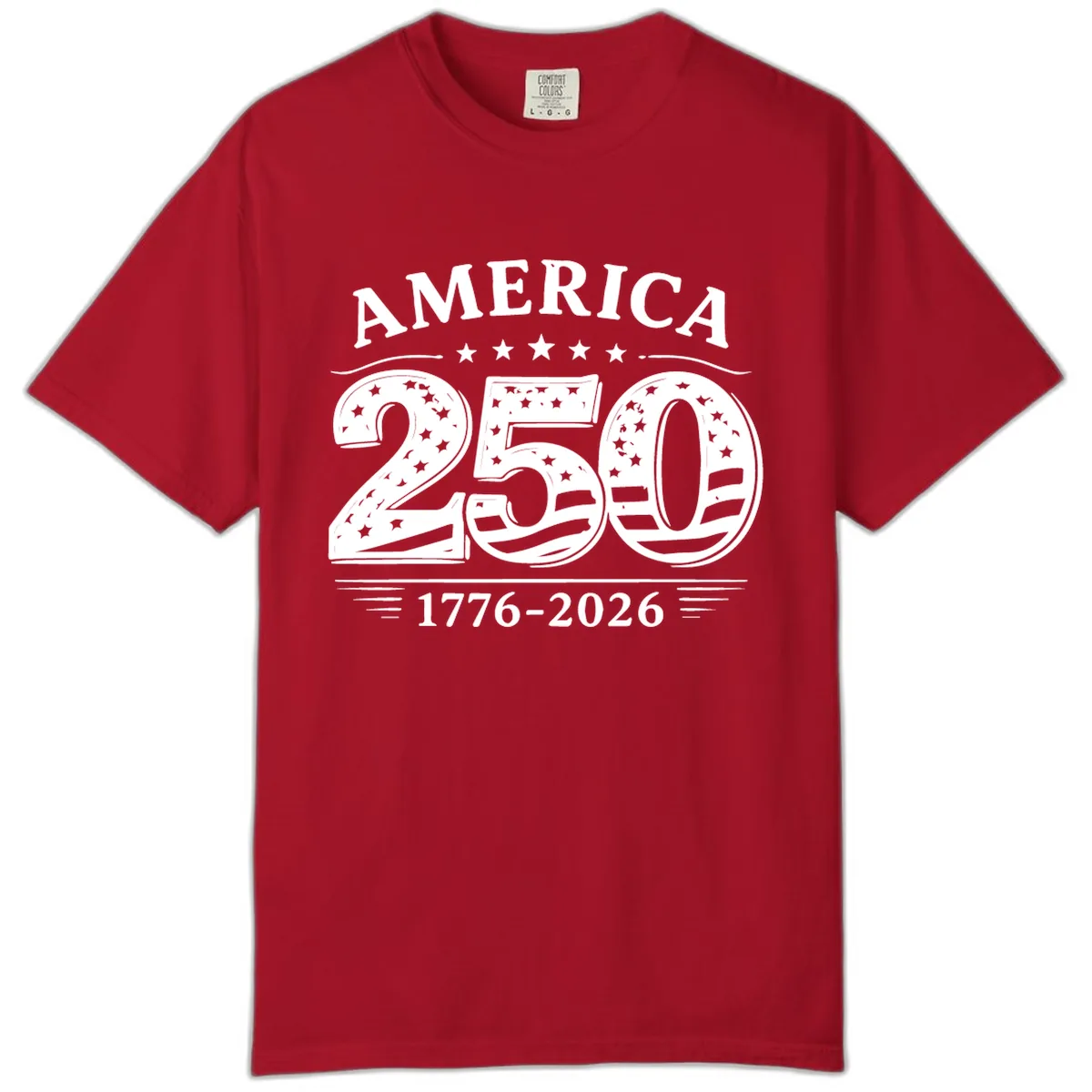 America 250th Anniversary Celebration Comfort Color in Red