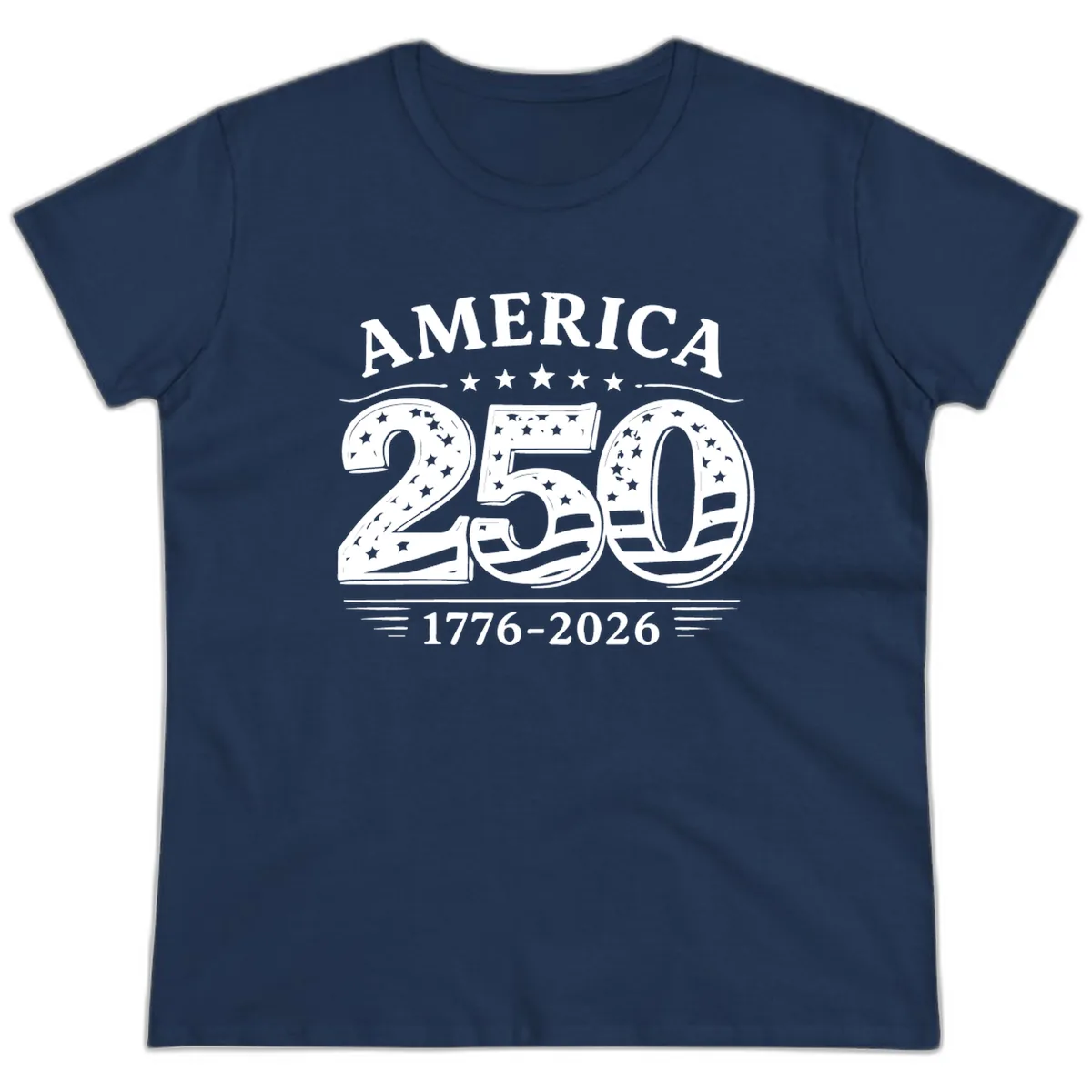 America 250th Anniversary Celebration Ladies Tee in Navy