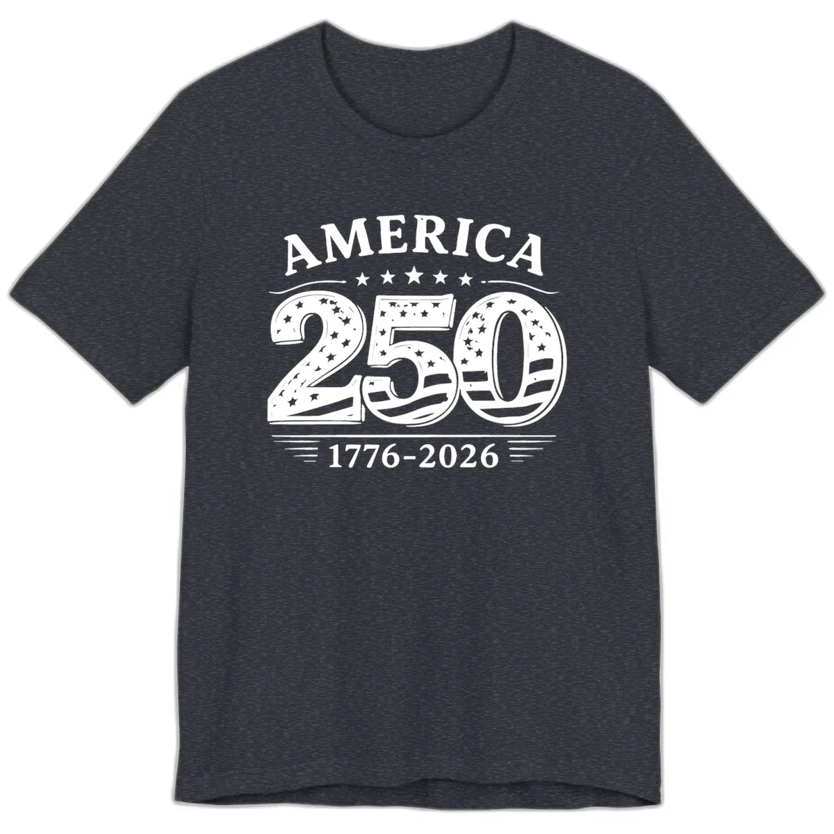 America 250th Anniversary Celebration Premium T-Shirt in Heather Navy