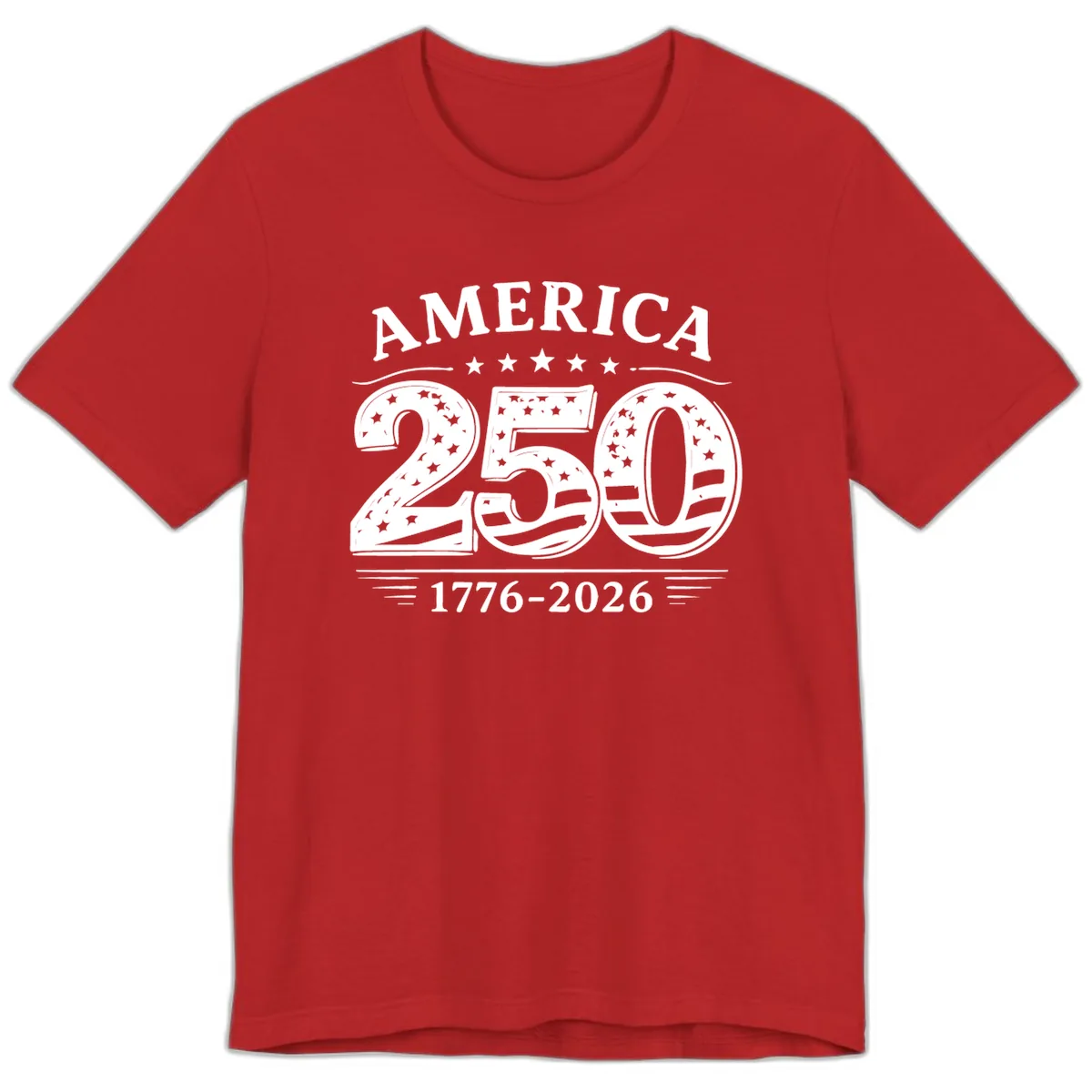 America 250th Anniversary Celebration Premium T-Shirt in Red