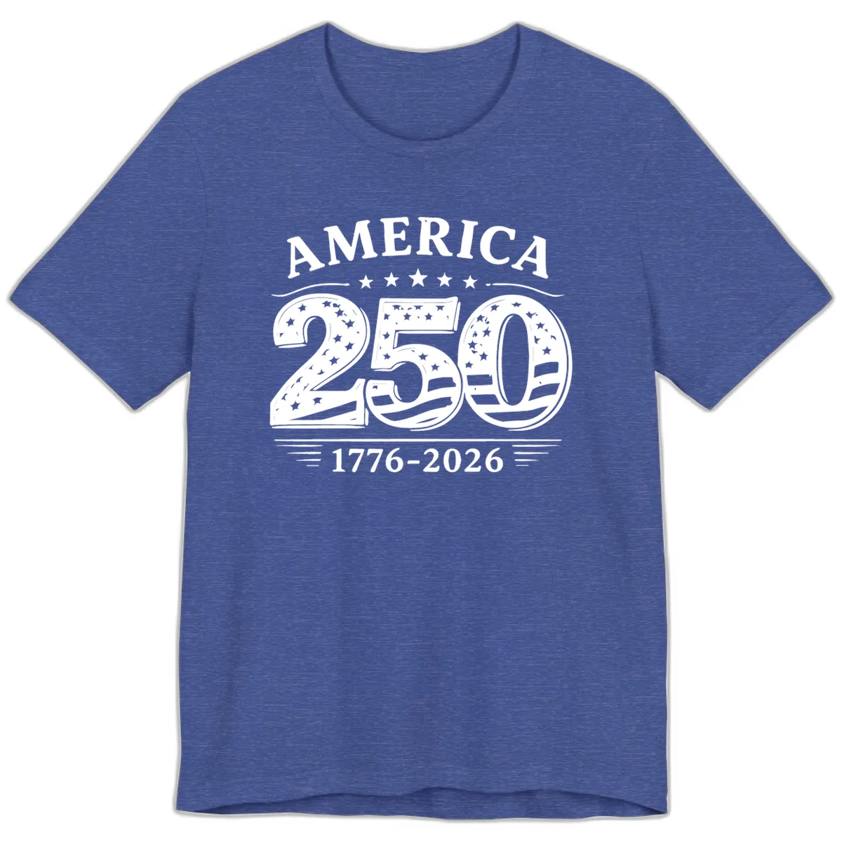 America 250th Anniversary Celebration Premium T-Shirt in Heather True Royal