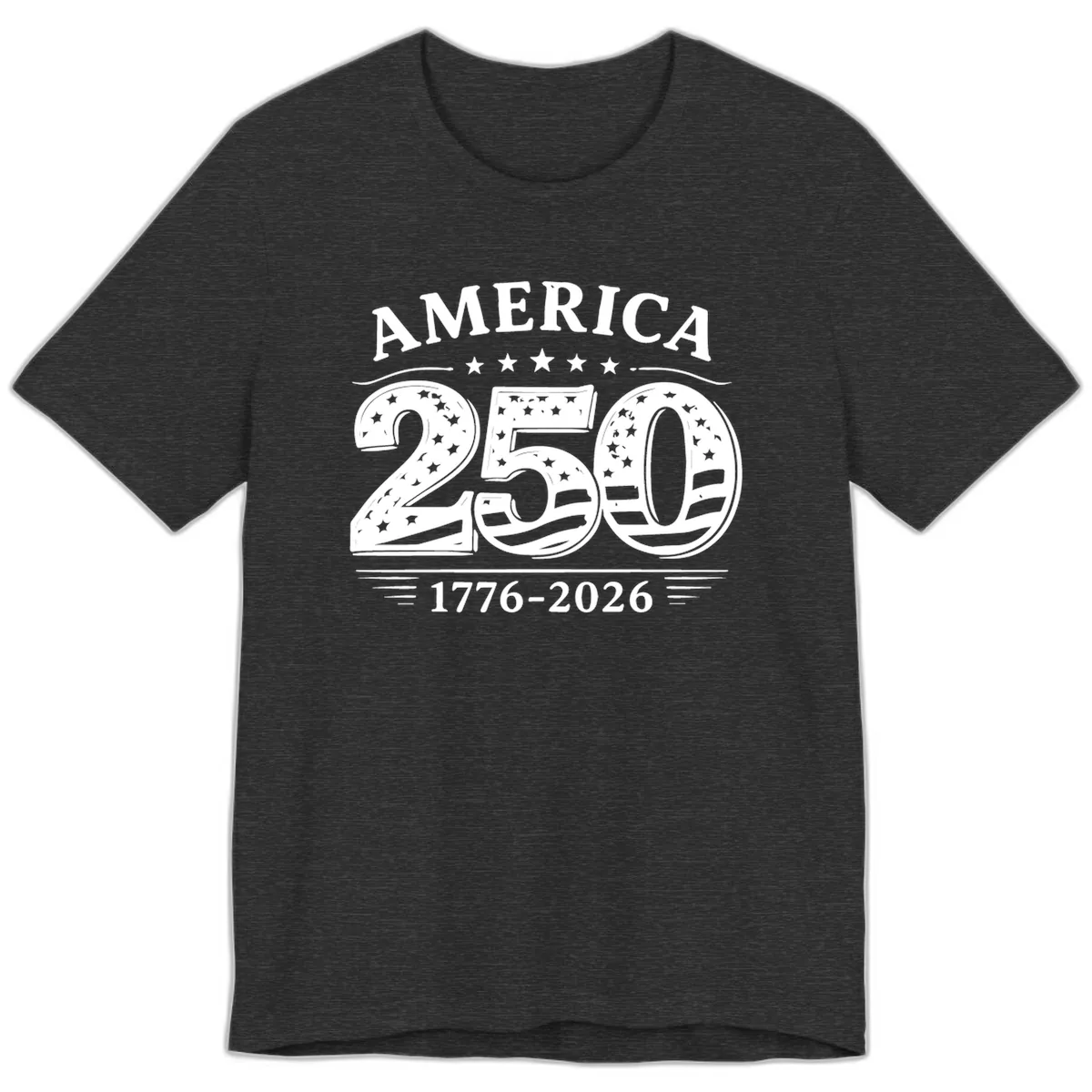 America 250th Anniversary Celebration Premium T-Shirt in Dark Grey Heather