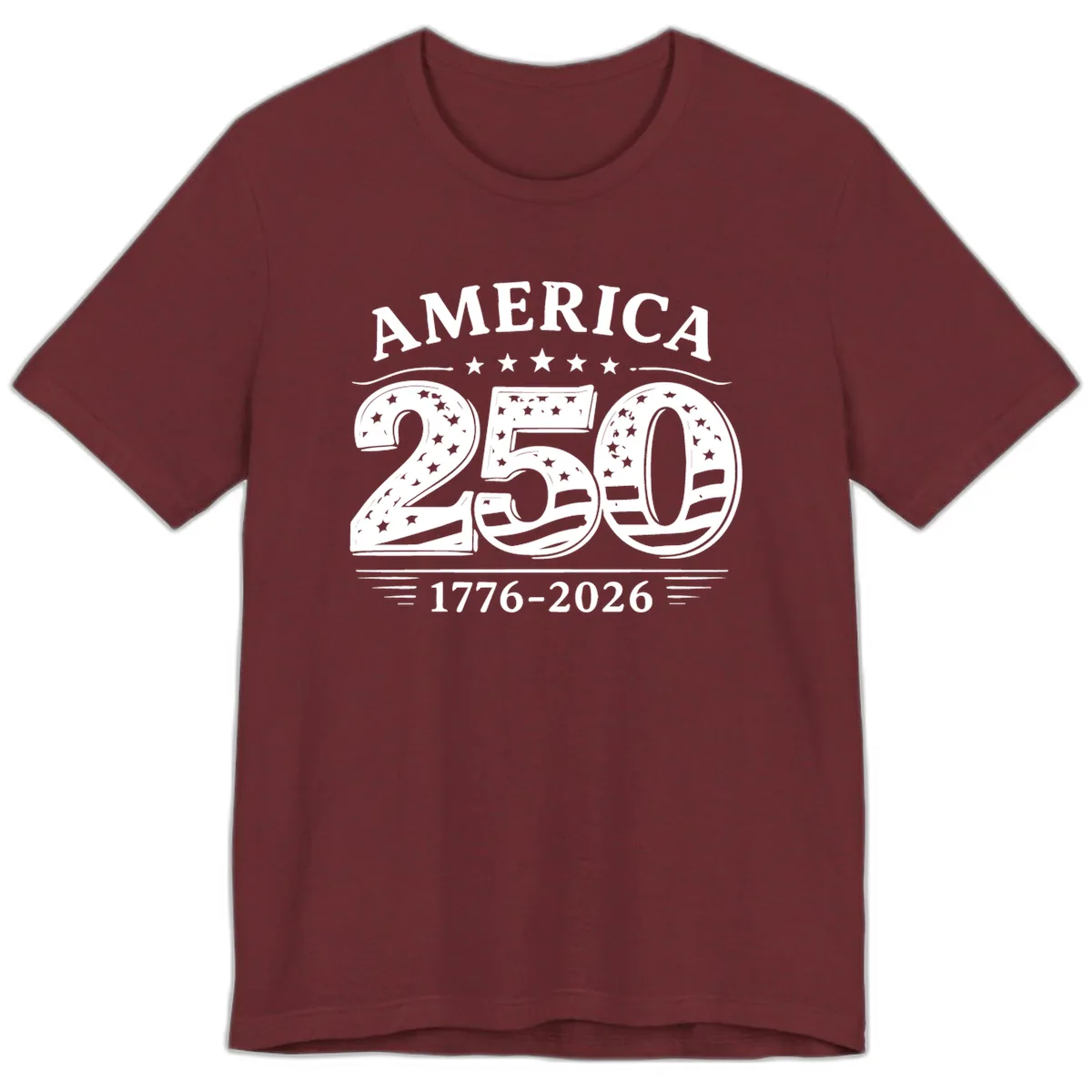 America 250th Anniversary Celebration Premium T-Shirt in Heather Cardinal