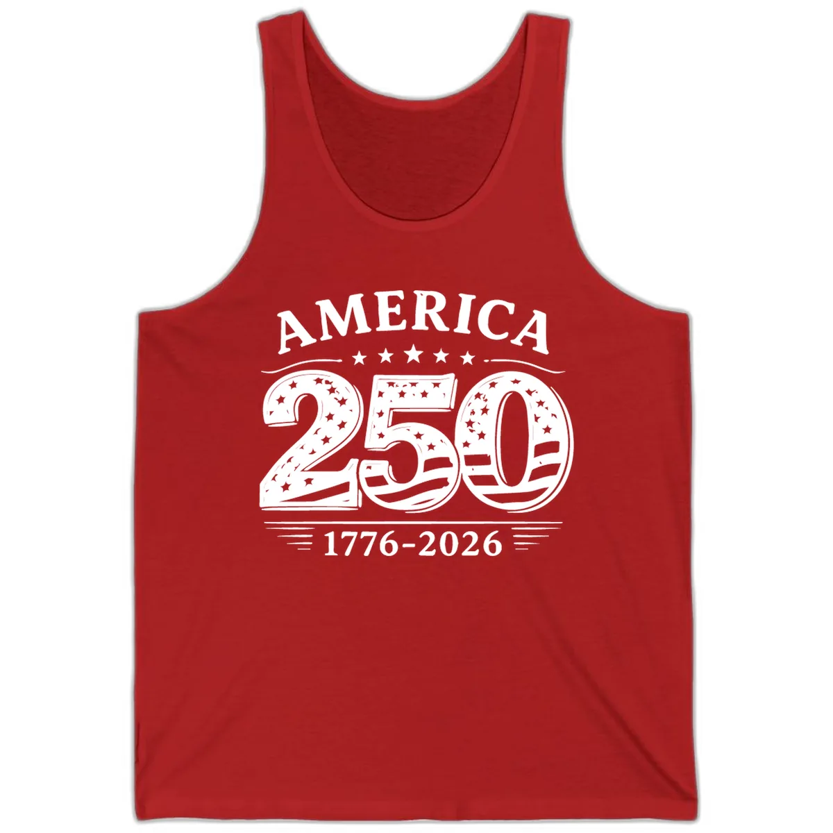 America 250th Anniversary Celebration Tank in Red