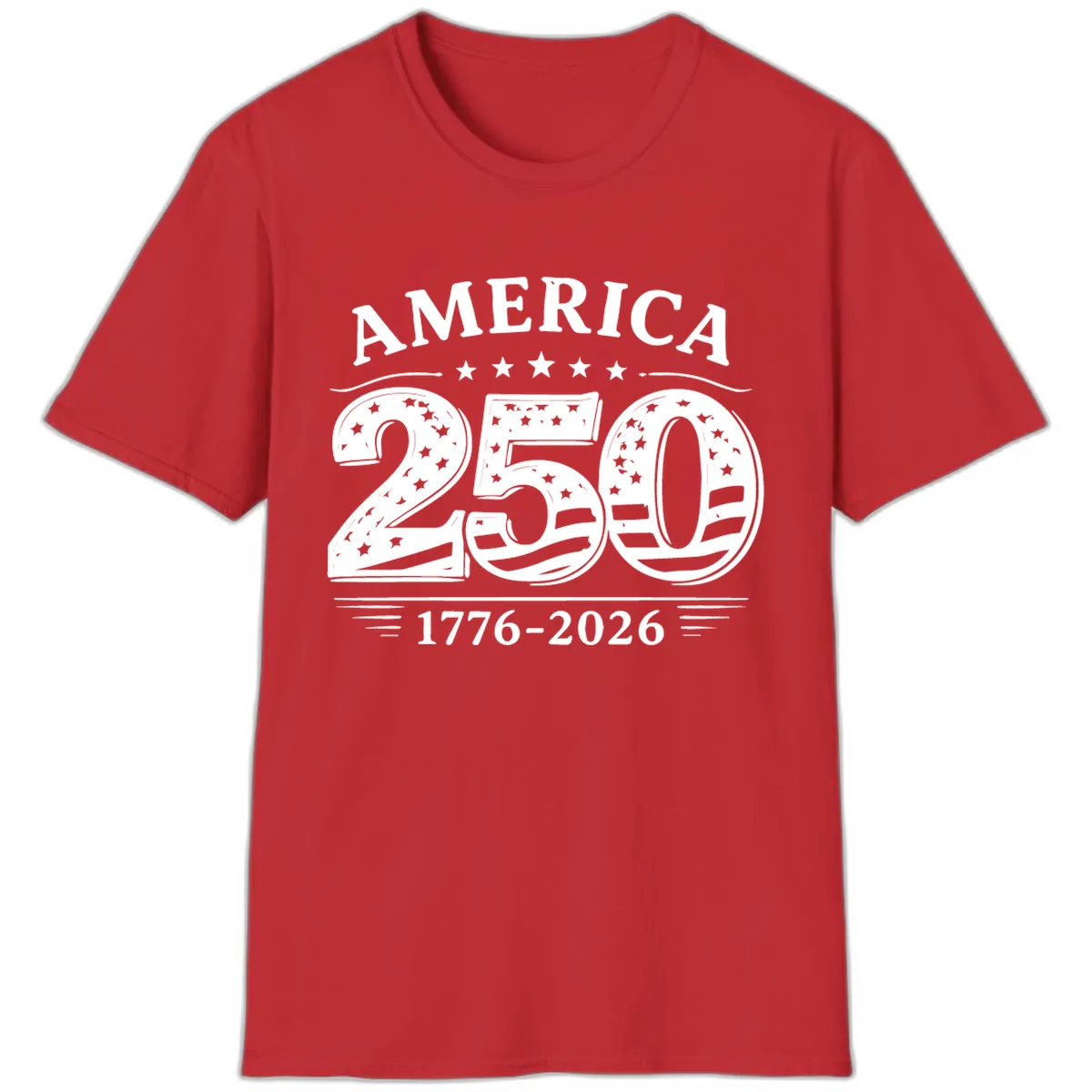 America 250th Anniversary Celebration T-Shirt in Red