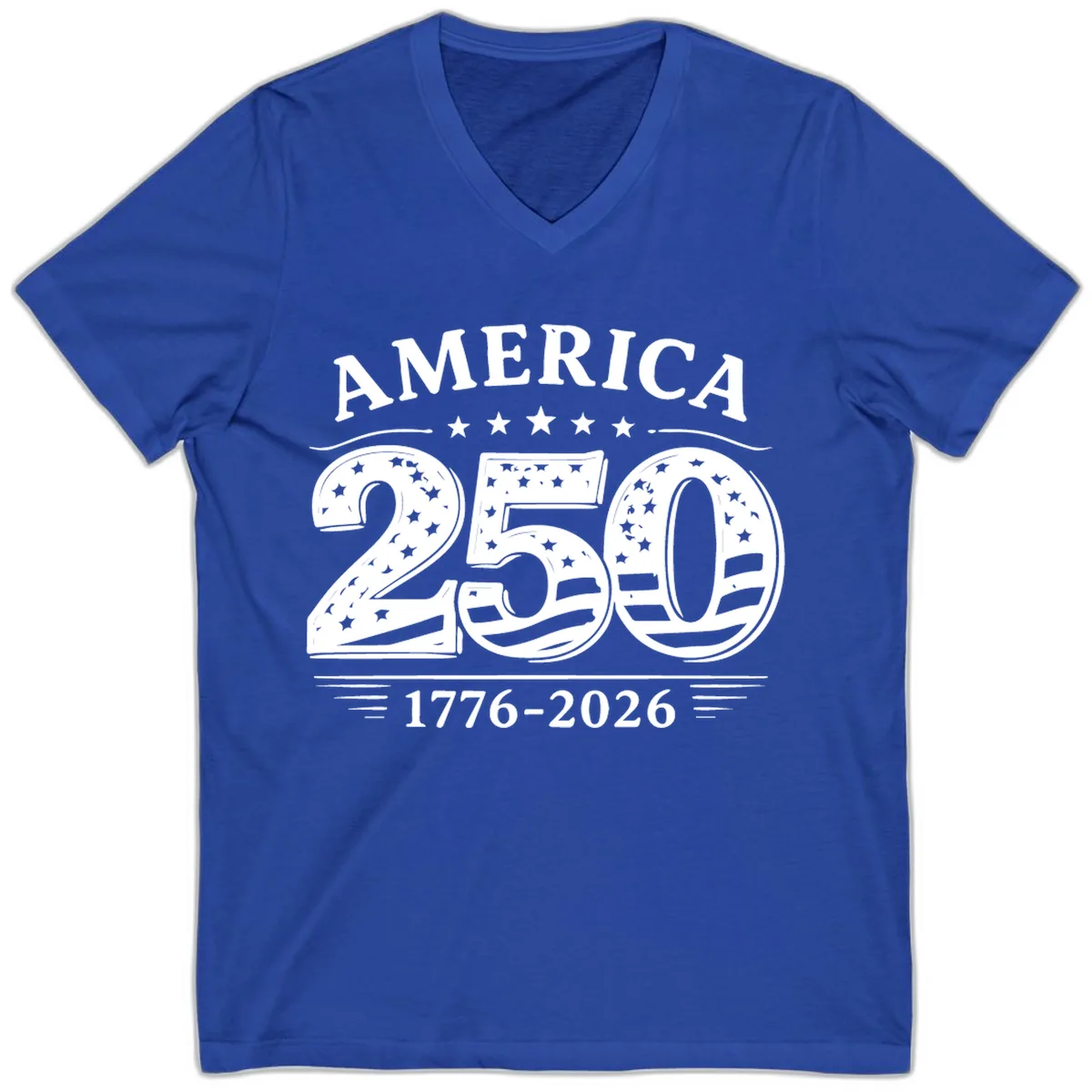 America 250th Anniversary Celebration V-Neck in True Royal