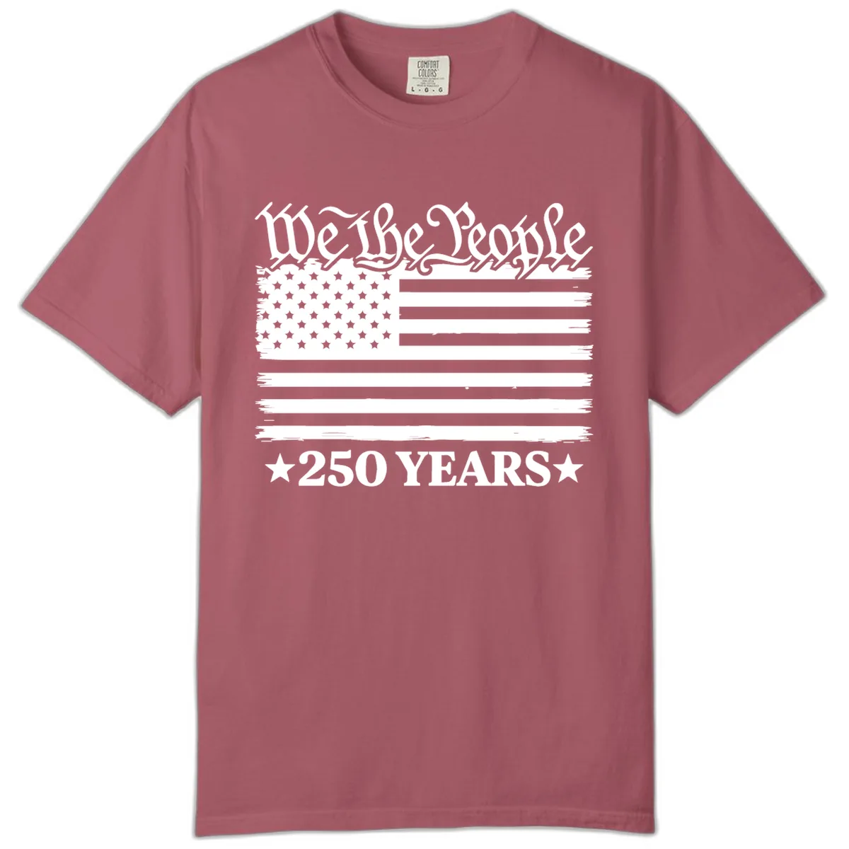 We The People 250 Years Celebration Comfort Color in Crimson