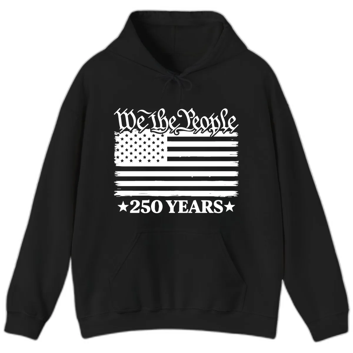 We The People 250 Years Celebration Hoodie in Black