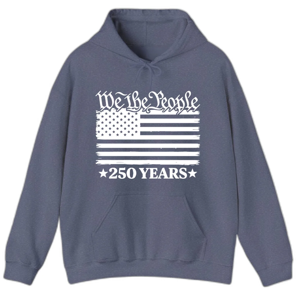 We The People 250 Years Celebration Hoodie in Heather Navy
