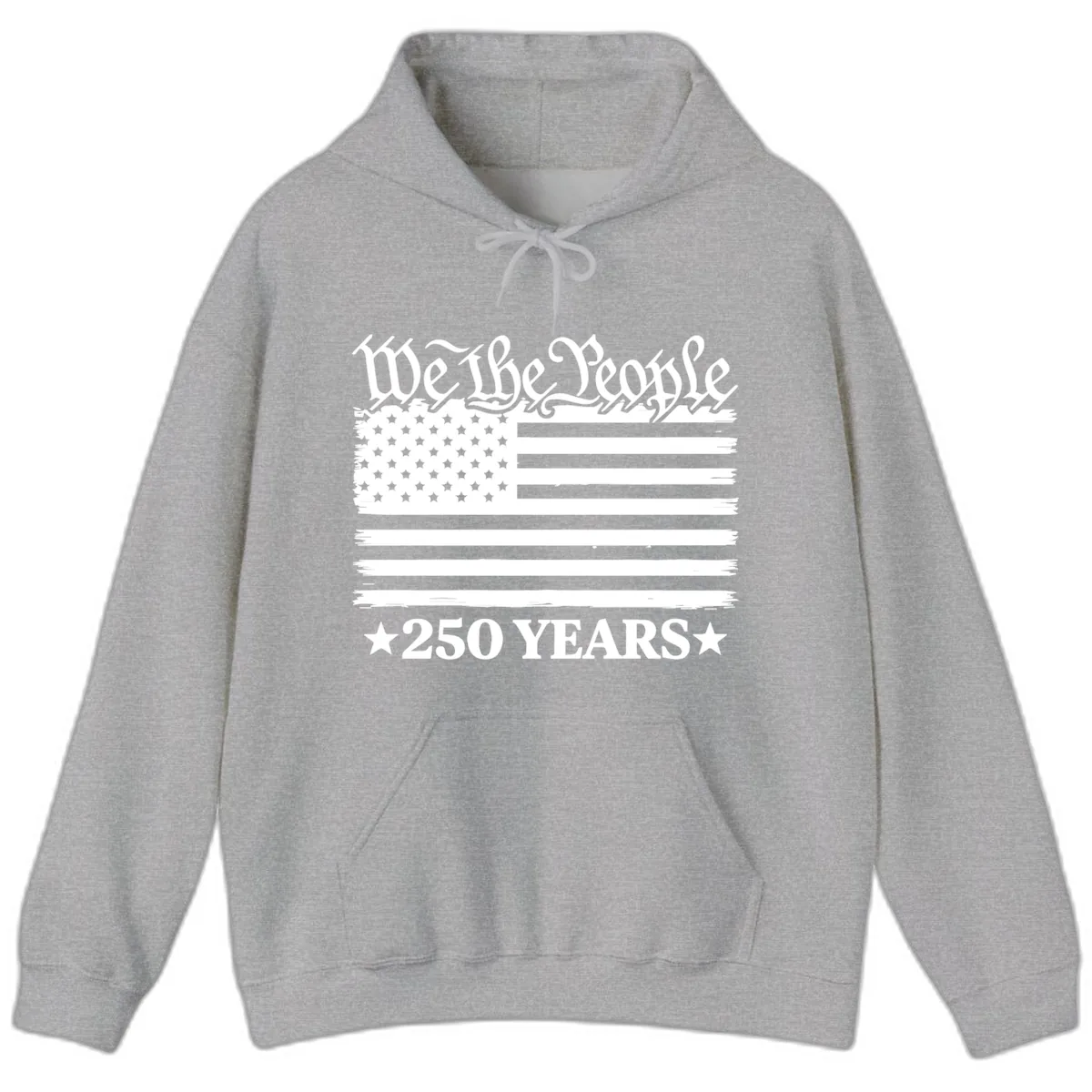 We The People 250 Years Celebration Hoodie in Sport Grey